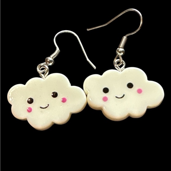 Jewelry - 3/$20 Adorable Smiling Cloud Dangle Earrings